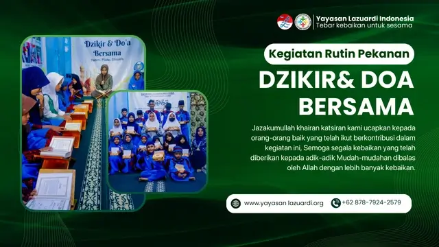 Kegiatan Doa Bersama Yatim di LKSA Lazuardi